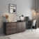 Nadra 95'' Home Office Desk Extendable Desk with Storage Drawers and Cabinet