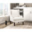 Chaise d'appoint en tissu beige, siège rembourré en mousse, garniture cloutée, chaise de salon élégante dans la chambre, beige, garniture d'attraction-1494880324