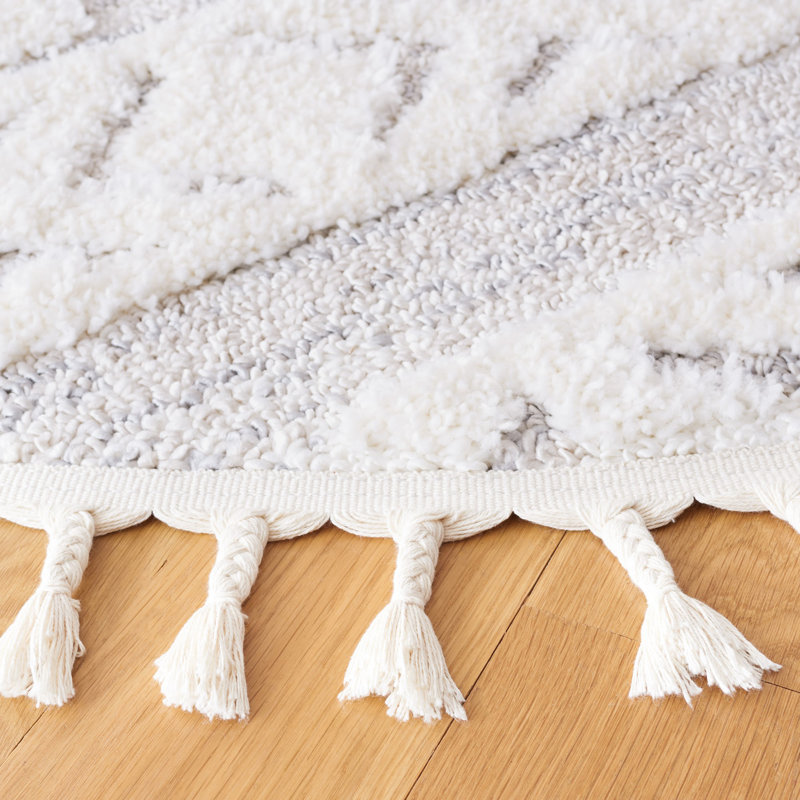 Tapis ivoire / beige Hugley, Rond 6 pi 7 po