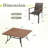 8-Person Square Patio Dining Set With PE Wicker Chairs-1442164819