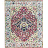 Wool Oriental Area Rug in Red/Light Green
