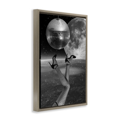 Cadre flottant Hangin 'Over Disco & planète, design par Elo Marc