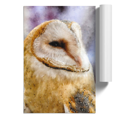 Barn Owl Painting - Frameless Print