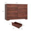 Commode en bois Ã  8 tiroirs, armoire moderne haute avec rangement profond, grande commode avec plateau large, commode longue pour chambre Ã  coucher, salon, entrÃ©e, chambre d'enfant, noyer rouge