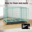 Meuble de 48 po avec cage pour chien, cage indestructible avec roulettes, chenil renforcé et détachable pour chien de taille moyenne / grande
