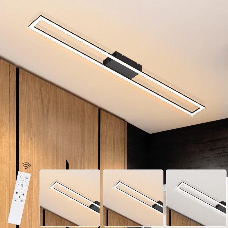 Andoro LED Flush Mount Ceiling Light, Black