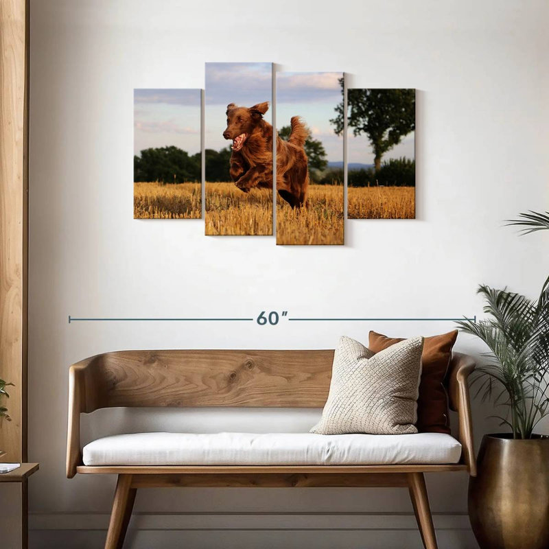 Brampt Happy Brown Retriever, 27"H x 43"W
