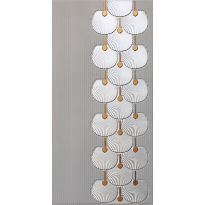 19.7" x 40.6" Peel and Stick Flexible PVC 3D Wall Panel in Royal Silver (10-pack)