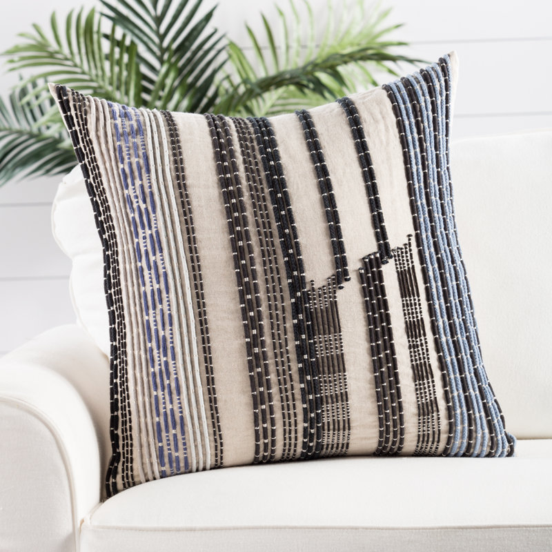 Housse de coussin cosmique à rayures 22 po
