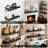 72 Inch Solid Wood Floating Shelf, Live Edge Rustic Wall Shelf With Hidden Brackets, 8” Deep Long Wooden Shelf For Living Room, Bathroom, Bedroom, Kitchen Storage & Display (black)