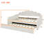 Full Size Upholstery Daybed Frame With Shall Shaped Backrest And Trundle, Day Bed-706950444