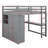 Javonn Full 3 Drawer Youth Loft Bed with Built-in-Desk and Shelves by Yikong-317307906