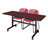 Nicklos Flip-Top Training Nesting Table, 2 Zeng Stack Chairs-32668092-32668108