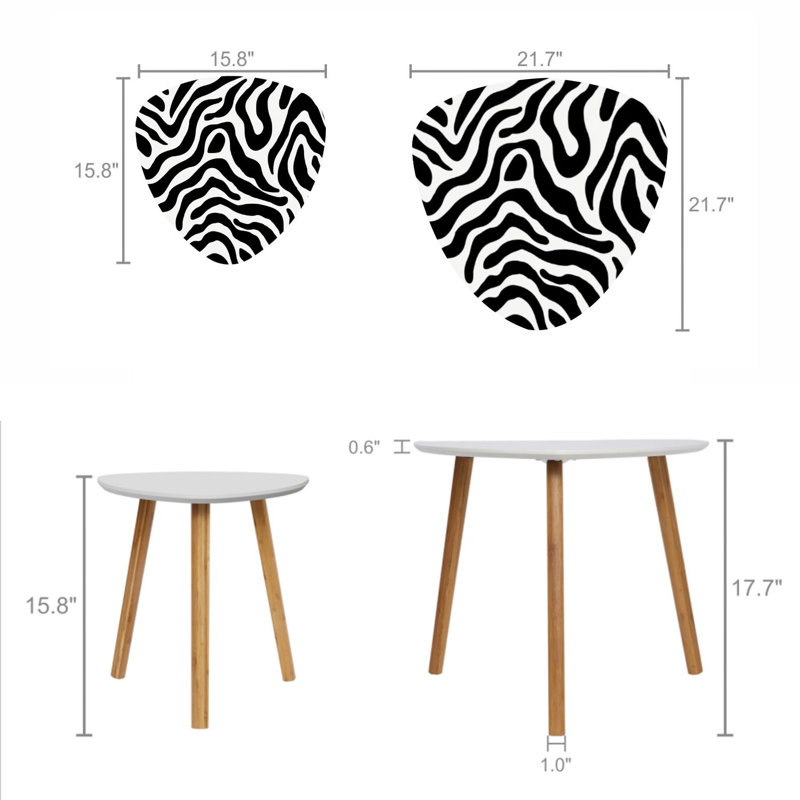 Ensemble de 2 tables basses gigognes Triangle