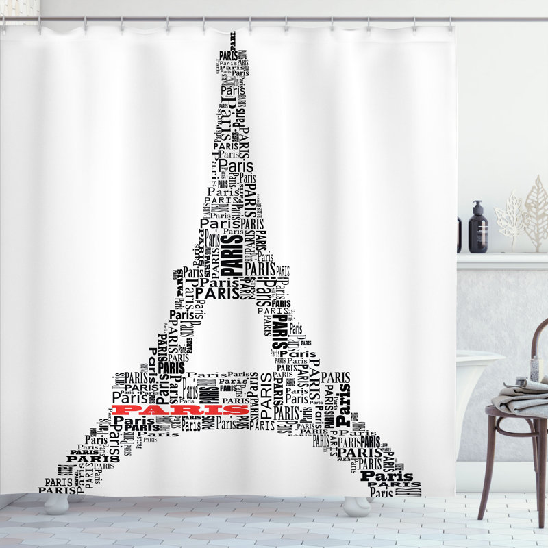 Shower Curtain with Hooks Included, 84"H x 69"W