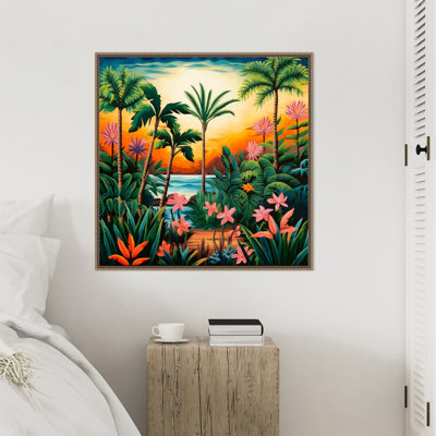 Tropical Paradise Dreams IV by Lazar studio Framed Canvas Wall Art Print