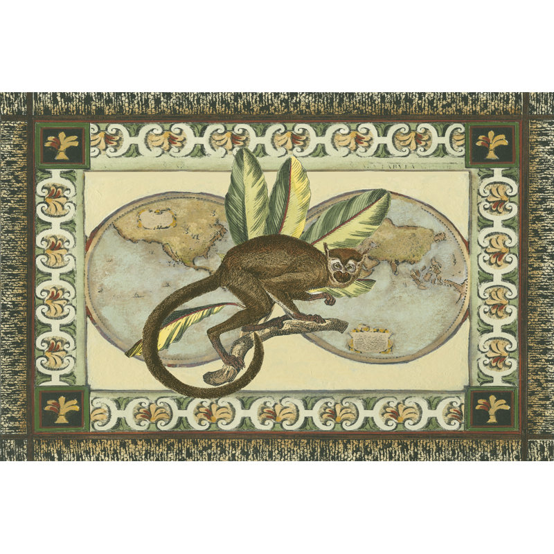 Tropical Monkey II - Wrapped Canvas Print, 30cm H x 46cm W x 3.8cm D