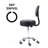 Backed Adjustable Height Ergonomic Lab Stool with Removable Casters/Wheels-1287470524