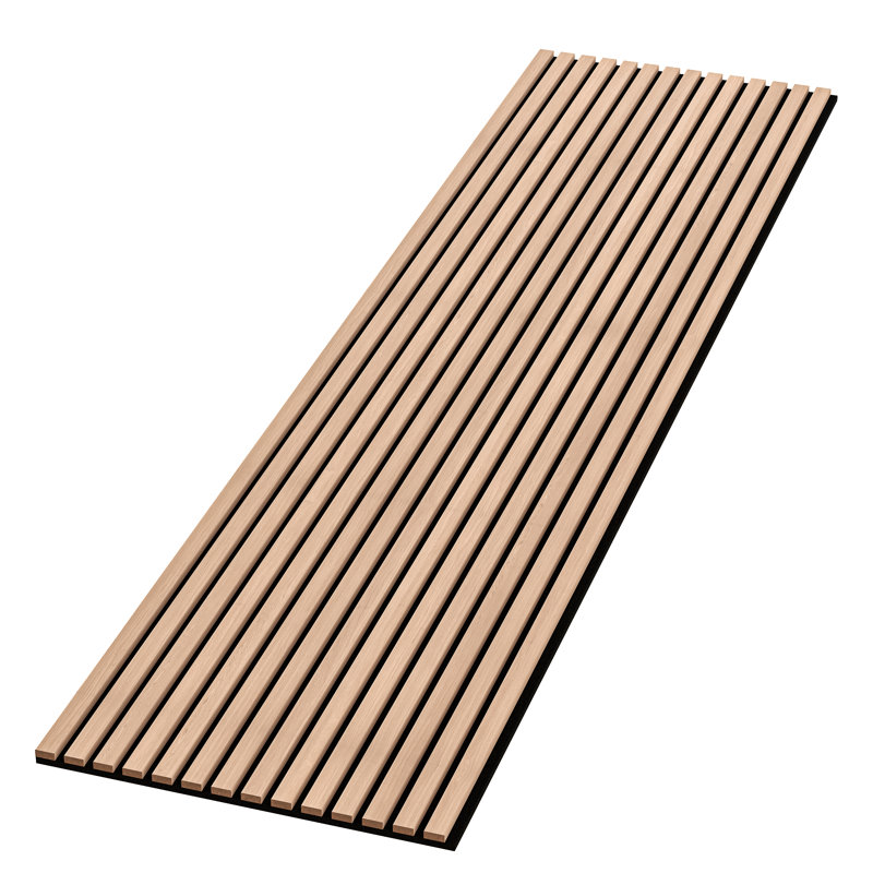 61 cm x 240 cm 3D Wall Panel (1-pack), Light Cold Oak