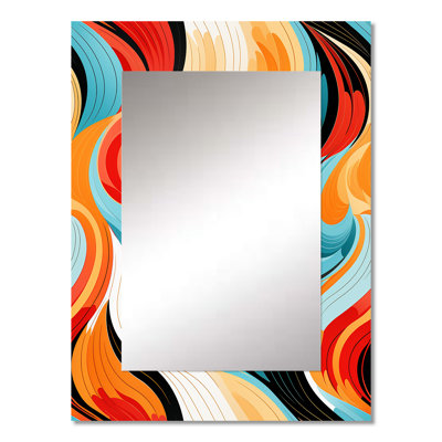 Watlington Tribal Camo Fusion - Abstract Mirror, Abstract Decorative Wall Mirror, Printed Metal Art
