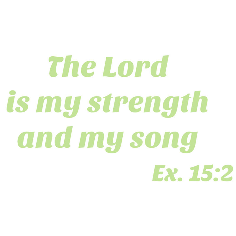 Religious & Spiritual Non-Wall Damaging Wall Decal, Light Green, 20" H x 36" W x 0.01" D