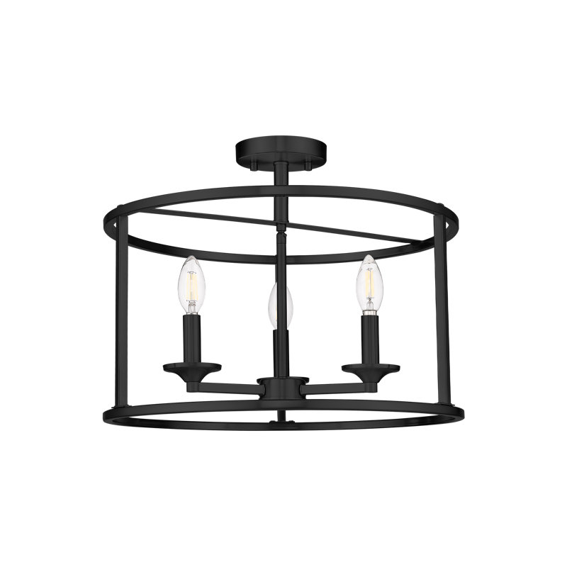 Semi Flush Mount, Black