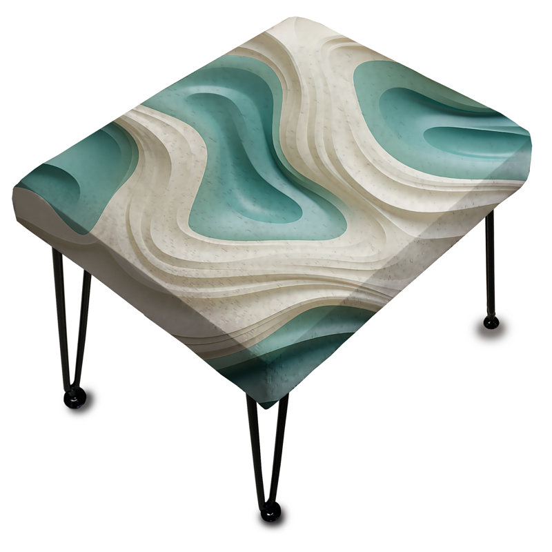 Sculptural Elegance - Repose-pieds rectangulaire abstrait