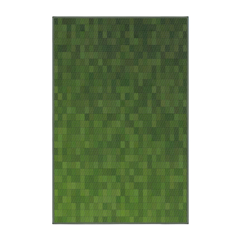 Tapis de zone verte à motifs légers, Rectangle 5 pi x 7 pi