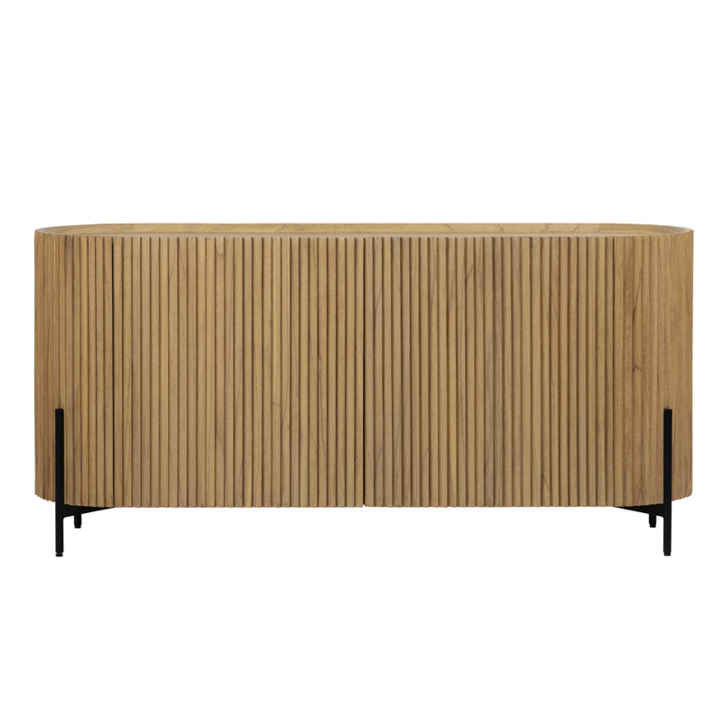 Tala 59" Wide Mindi Wood Sideboard, Natural