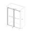 Porte de douche noire matte avec joints d'étanchéité - 56 à 60 po Largeur réglable x 76 H 10 mm en verre épais et confinement contemporain