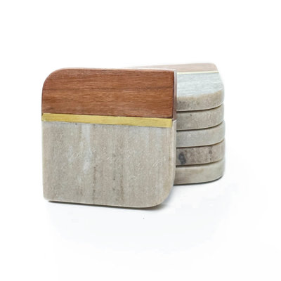 Marble 6 Piece Coaster Set