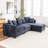 Mildred 4 - Piece Sectional Sofa With Ottoman-1257628633