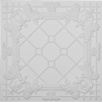 Carreau de plafond blanc 2 pi x 2 pi Hillsborough