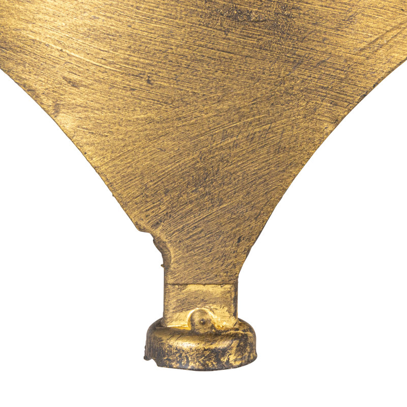 Neubauer Iron Top End Table, Antique Gold