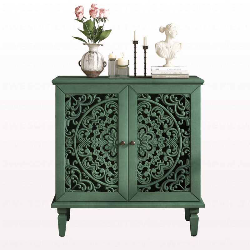 Buffet décoratif 31 po 2 portes, Vert