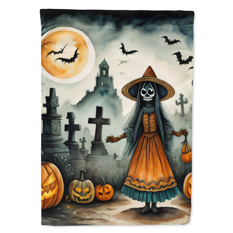 Drapeau de la maison d'Halloween squelette La Llorona