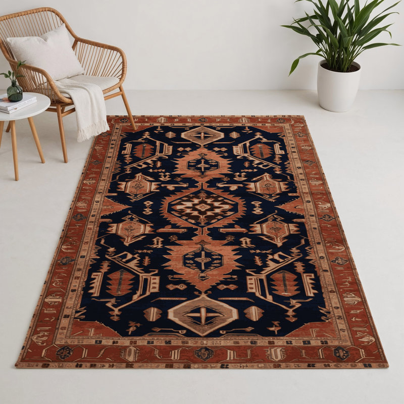 Tapis d'intérieur et d'extérieur brun Persian, Rectangulaire 3 pi x 5 pi