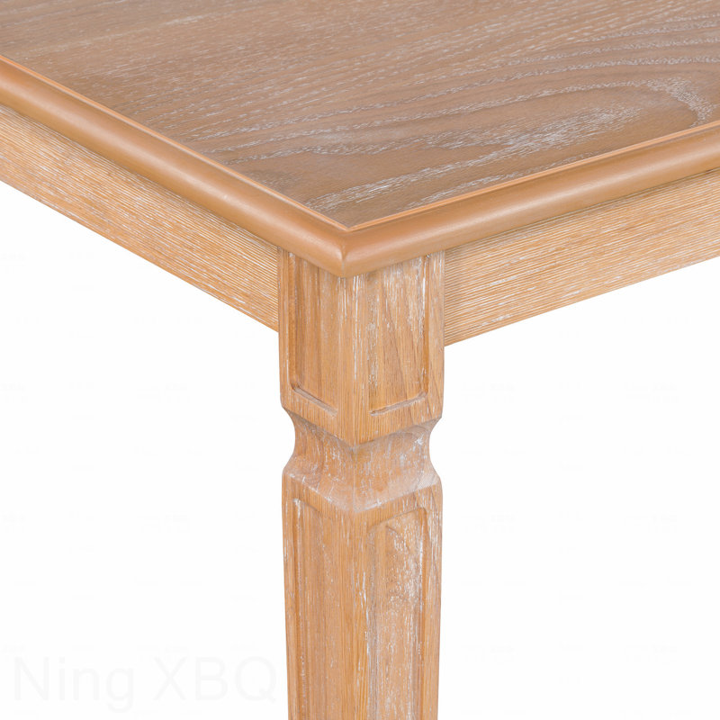 Ensemble de salle à manger extensible 6 pièces 6 pièces: table de ferme rustique de 59 à 72 pouces et 4 chaises + banc, pieds rétro sculptés