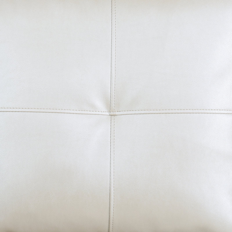 Repose-pieds avec rangement en faux cuir, Gris clair vif