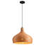 Bamboo Slice Pendant Light, Natural Bamboo Shade, Iron Frame, Adjustable Height, E27 Socket, 45 Cm Diameter, For Scandinavian Boho Decor (Bulb Not Included)