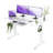Markelle Home Office Tempered Glass Standing Desk with Drawer and Hooks-1389090039-1389090036