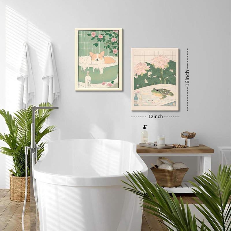 2 Piece Wrapped Canvas Print, 40 cm H x 30 cm W
