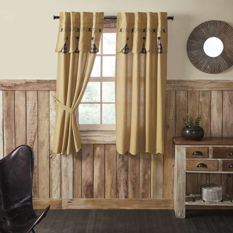 Cairra Cotton Blend Room Darkening Curtain Pair, 36" W x 63" L