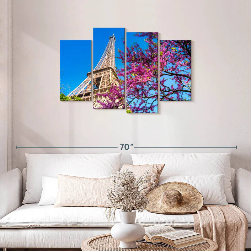 Keesha Blooms By Eiffel Tower, 27"H x 43"W