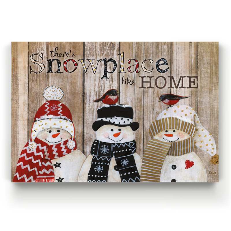 «Snowplace Like Home», reproduction d'art sur toile, H 12 po x l 8 po x P 1 po