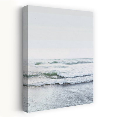 Océan 2 - bleu, plage, art mural contemporain
