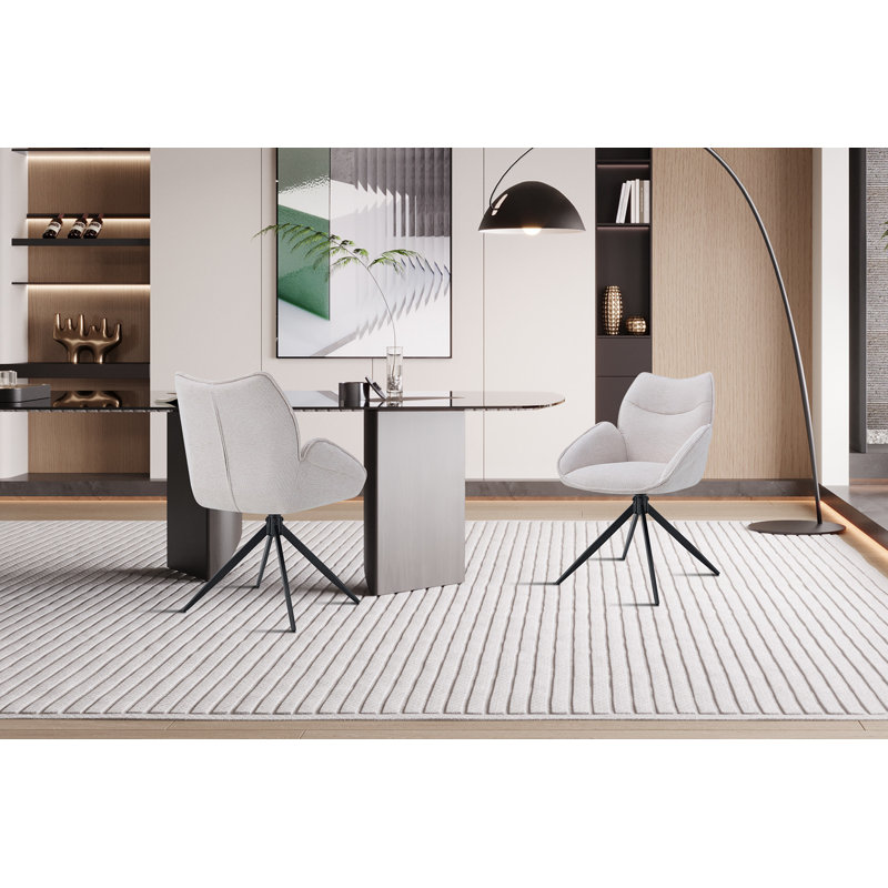 Vail 50.5cm H Upholstered Metal Side Chair, Beige