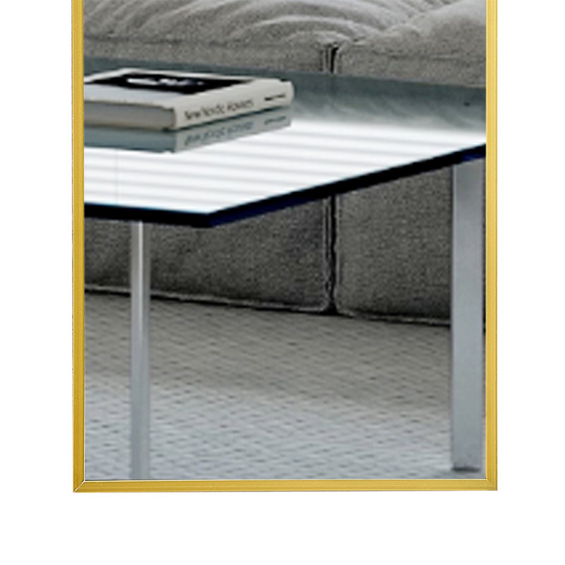 Miroir Adamariz, Doré, 59,02 po x 15,71 po, Métal métal