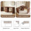 Bureau double caisson en L 90,3 po à 3 tiroirs 90 °-1814550297