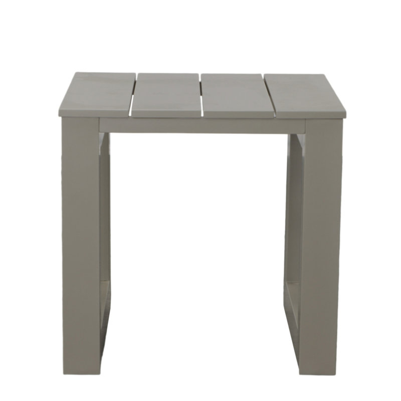 Table de bout de patio polyvalente résistante à la rouille avec motif moderne pour les espaces extérieurs